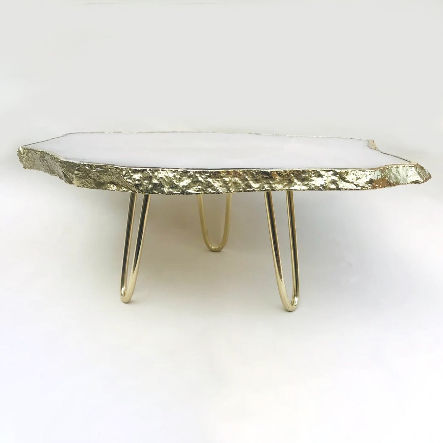 White Agate Cake Stand/Centrepiece/Display Stand/Tray by The Tangerine Store