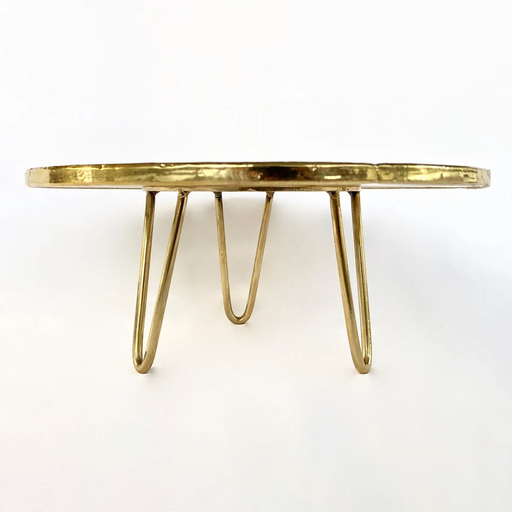 White Crystal Agate Cake Stand/Centrepiece/Display Stand/Tray 10" Round by The Tangerine Store