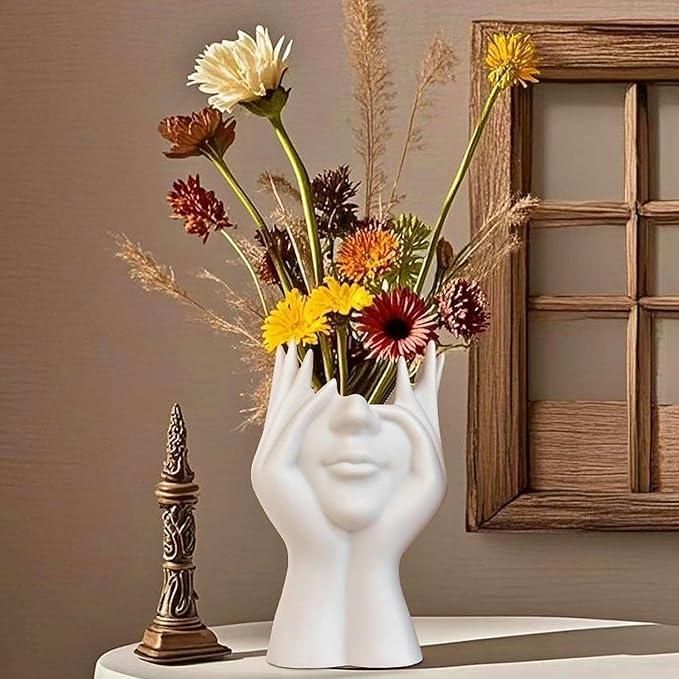 Aesthetic Face Vase by ui3p09-ew