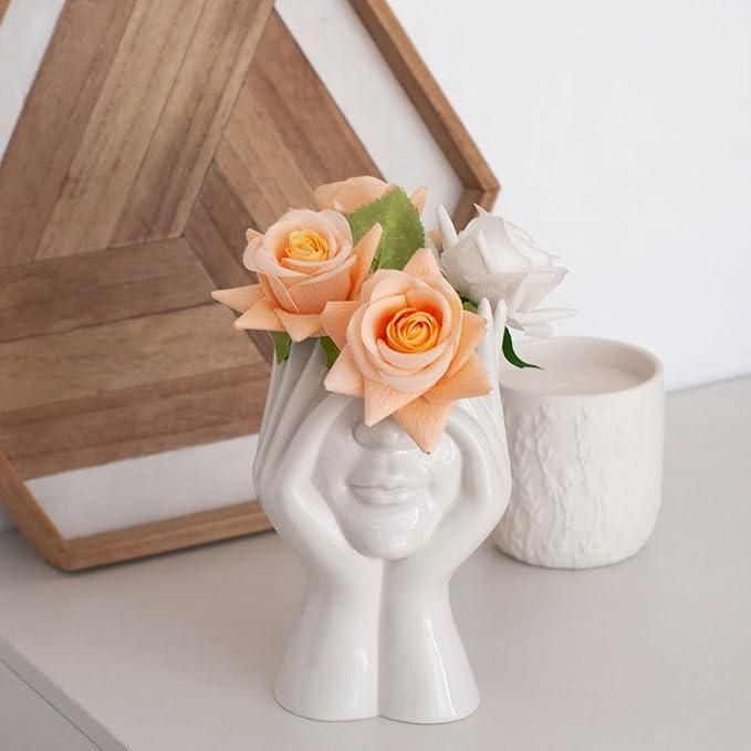 Aesthetic Face Vase by ui3p09-ew