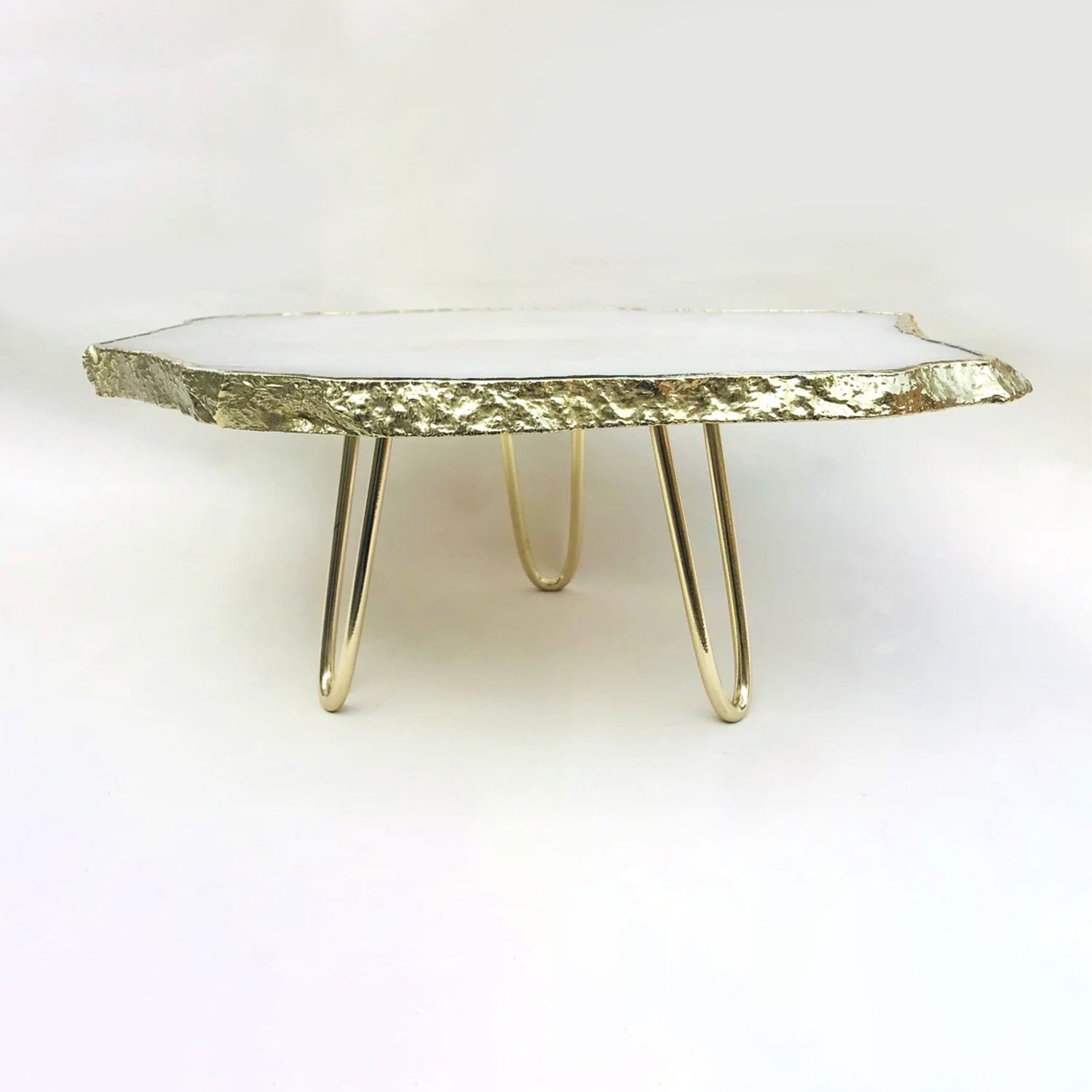 White Agate Cake Stand/Centrepiece/Display Stand/Tray by The Tangerine Store