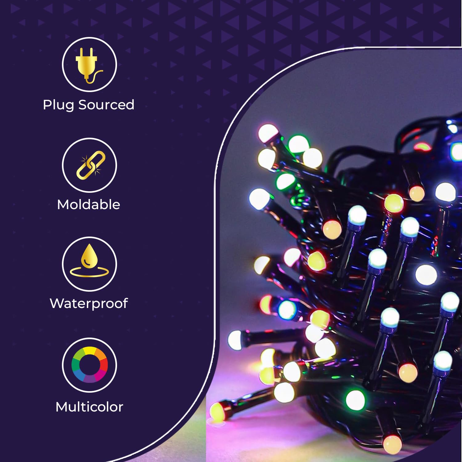 Lexton 40 LED Power Pixel String Lights (Multicolor, Pack of 1) | Plug-Sourced for Indoor/Outdoor Decorations, Including Diwali, Christmas, Ramadan, Weddings, Parties, Festivals. by Amazon