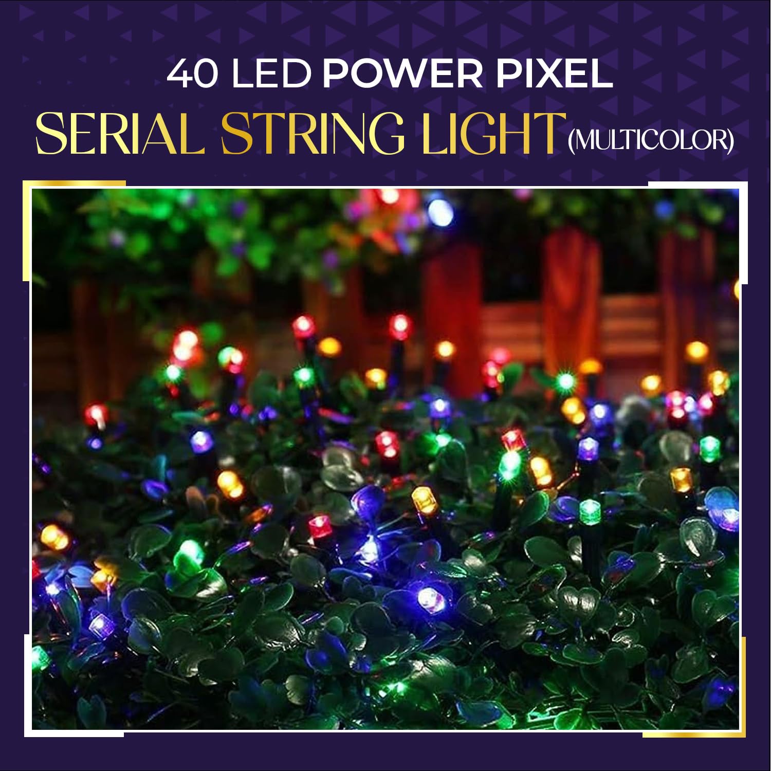 Lexton 40 LED Power Pixel String Lights (Multicolor, Pack of 1) | Plug-Sourced for Indoor/Outdoor Decorations, Including Diwali, Christmas, Ramadan, Weddings, Parties, Festivals. by Amazon