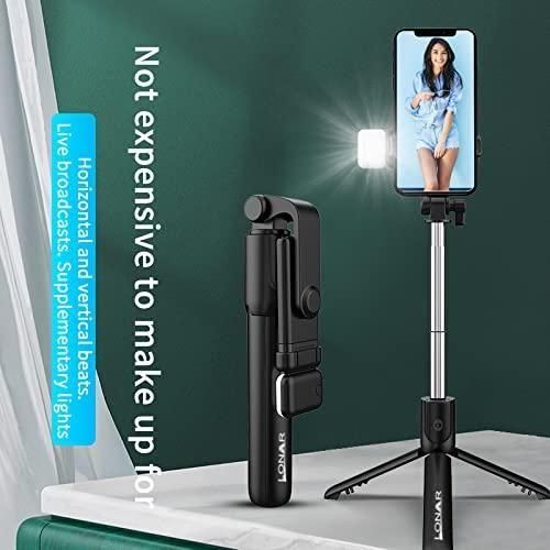 Extendable Flash 3-in-1 Selfie Stick Tripod with Bluetooth Remote by ui3p09-ew