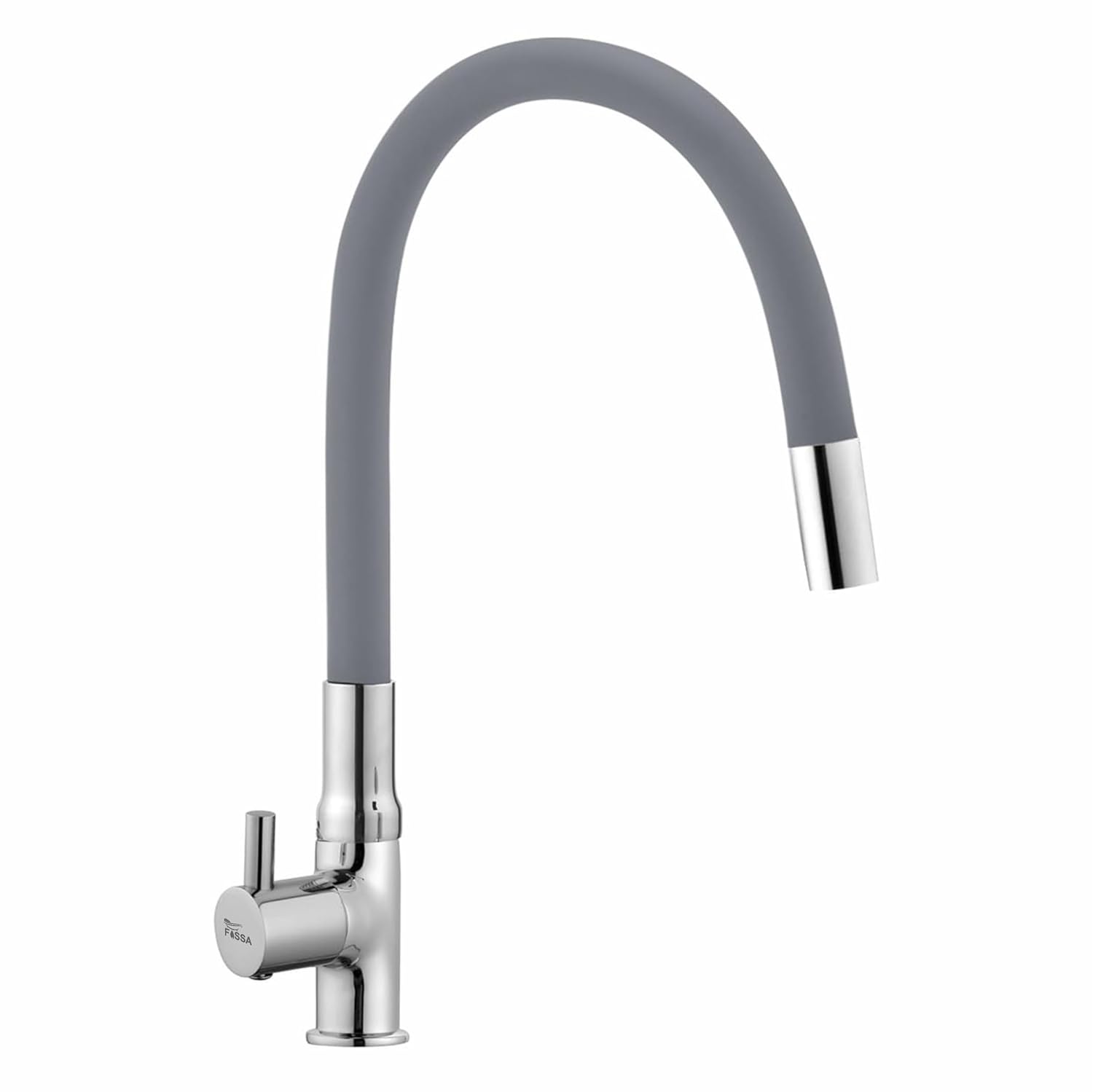 Fossa Orbit 20 Inch Swan Neck Faucet, Tap 360° rotatable Flexible Functional Water tap for Kitchen Sinks Spout Chrome Finish (Silicon Spout Grey) by Fossa