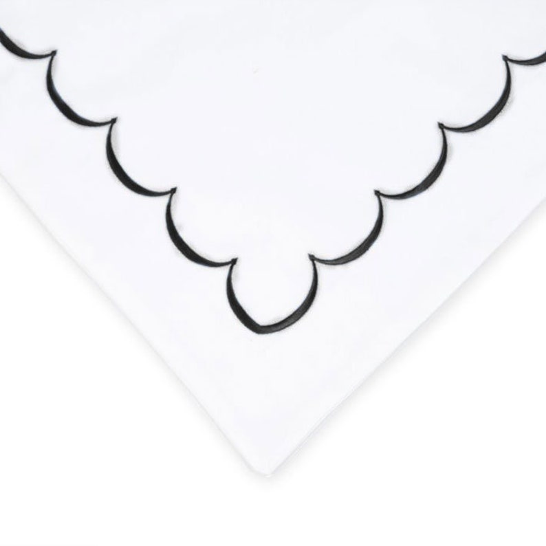 Scallops - Pure Linen Embroidered Edge Duvet Cover Sets by The Tangerine Store